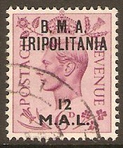 Tripolitania 1948 12l on 6d Purple. SGT8.